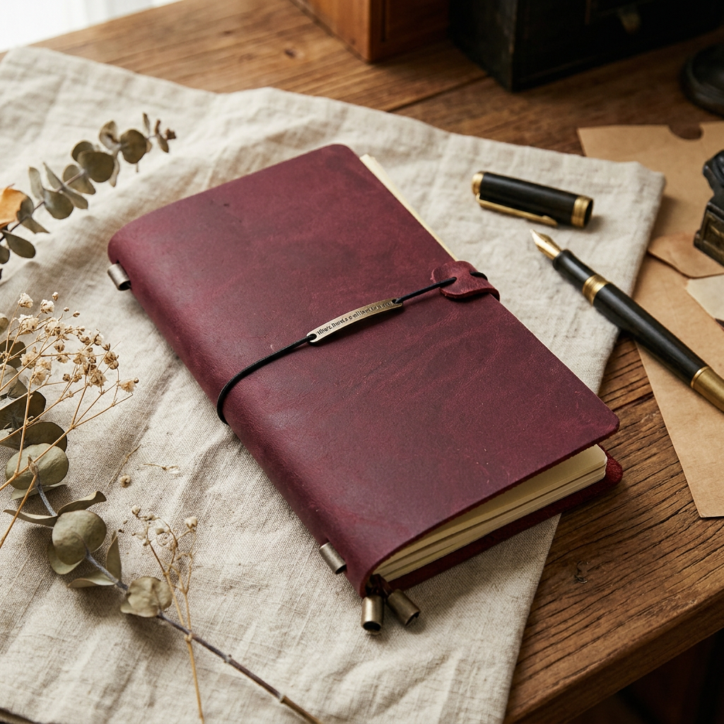 Crazy Horse Leather Refillable Journal Cover