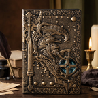 Embossed Knight Vintage Journal, Faux Leather A5