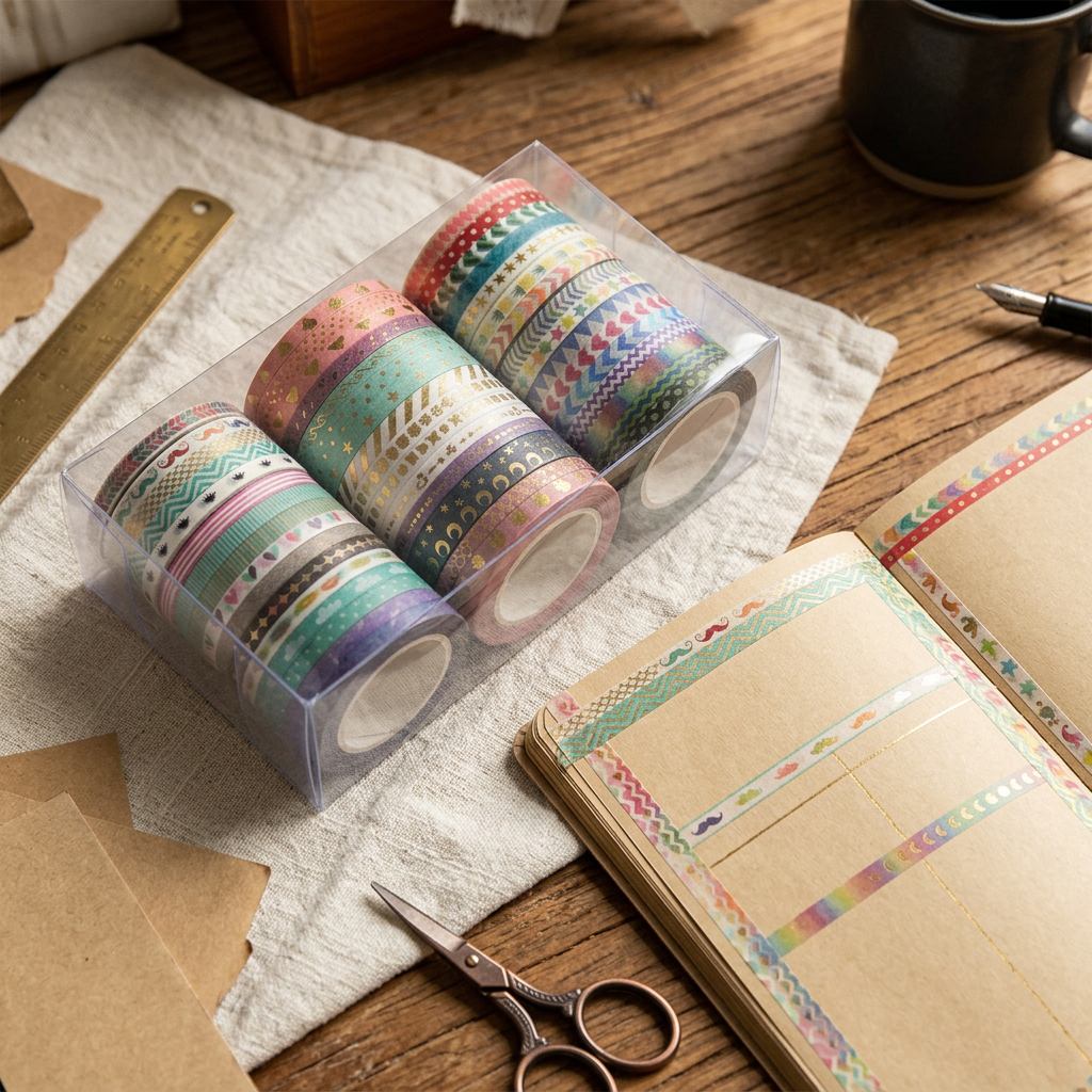 Gold Foil Skinny Washi Tape Set, 48 Rolls 3mm