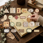 Traveler Letters Vintage Sticker Pack, 46 Pieces