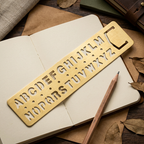 Brass Journal Stencil Ruler, Letters or Numbers