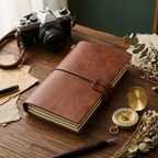 Refillable Travel Journal Set, PU Leather with 4 Inserts