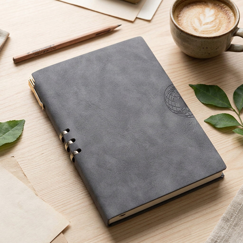 A5 Soft Faux Leather Notebook, 100 Sheets